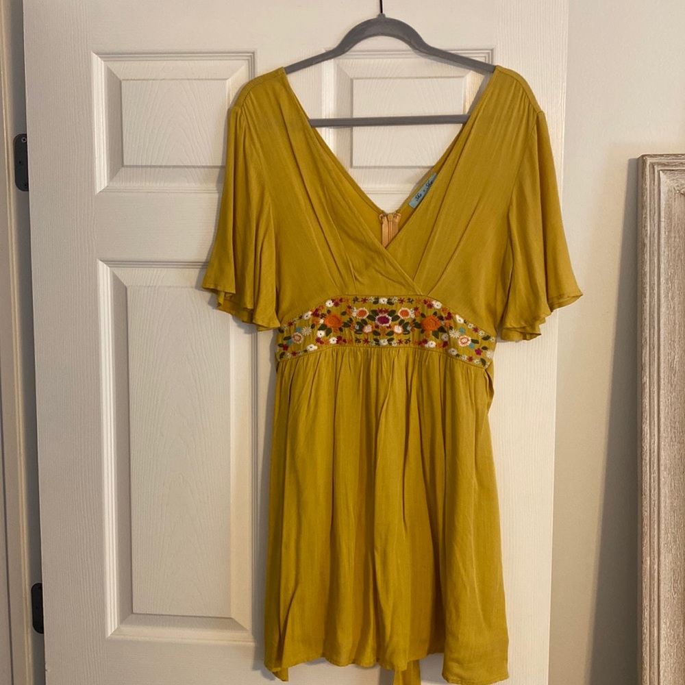 Yellow urban outfitters mini dress